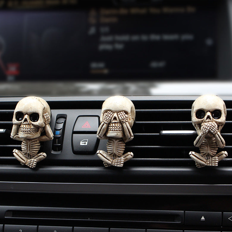 skull car ornament air freshener