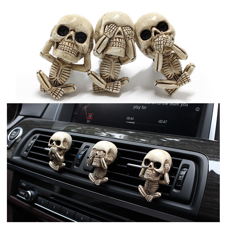 skull car ornament air freshener