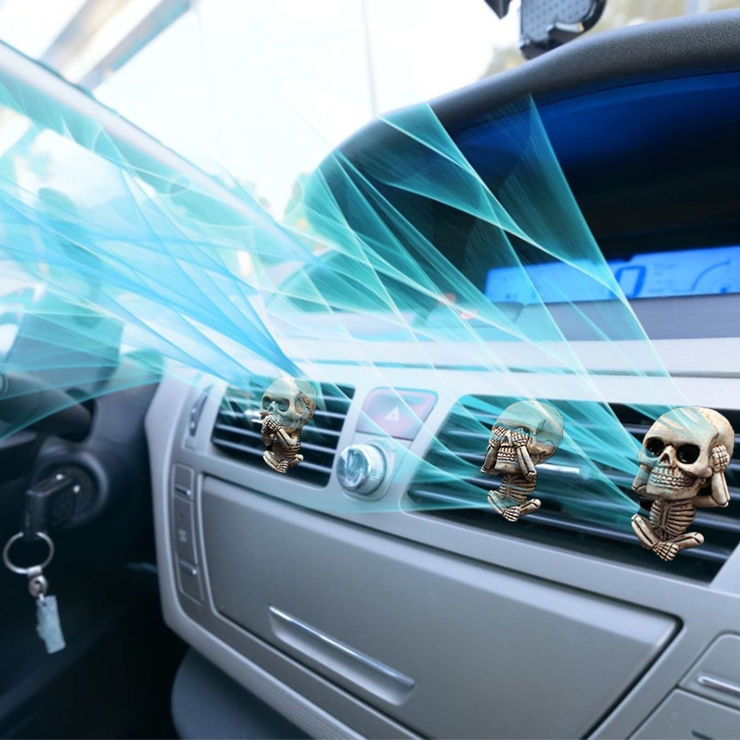 skull car ornament air freshener