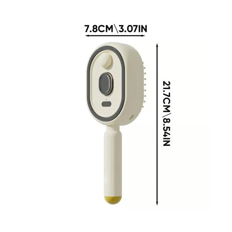 Electric Steam Hair Brush with Mist, Ionic Straightening Comb for Less Breakage &amp; No Residue, Smooth Shiny Hair Styling Tool